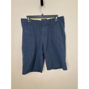 Matix Mens Higgins Blue Shorts Size‎ 30 Polyester Viscose Casual Slim Fit